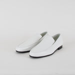 Toteme White Croc-Effect Leather Loafers