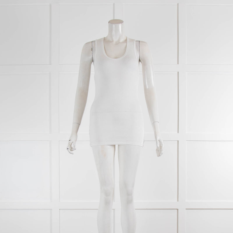 Wardrobe.NYC White Ribbed Cotton Tank