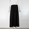 Sarah Pacini Black Crepe Maxi Skirt Long Back Hem