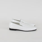 Toteme White Croc-Effect Leather Loafers