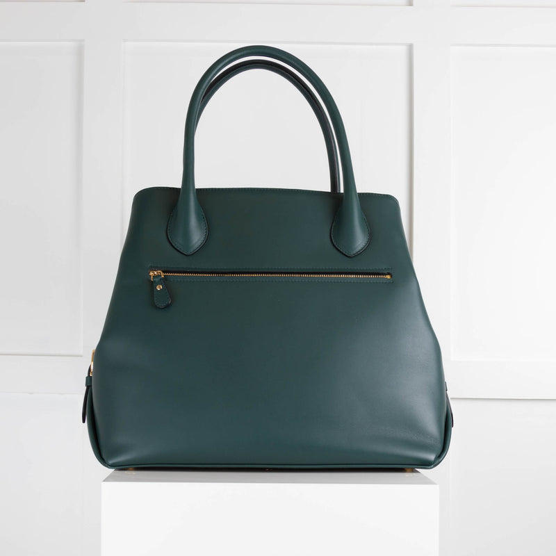 Salvatore Ferragamo Bottle Green East/West Fiamma Handbag