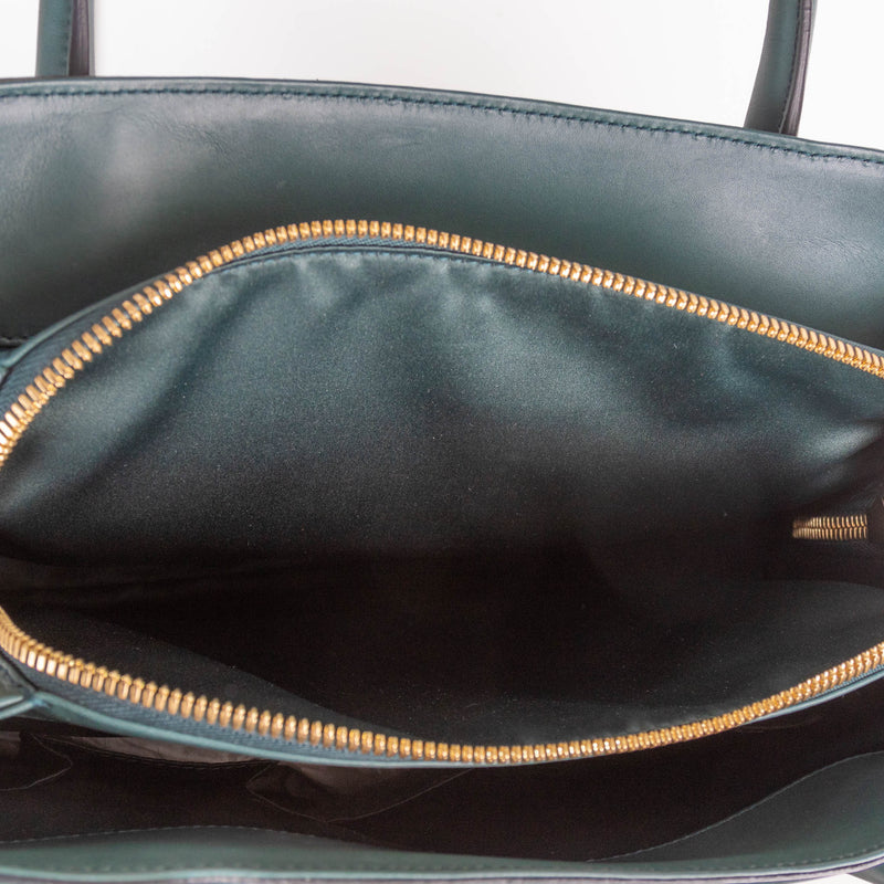 Salvatore Ferragamo Bottle Green East/West Fiamma Handbag