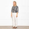 Max Mara Cream Black Floral Sleeveless Dress Plus Cropped Jacket