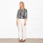Max Mara Cream Black Floral Sleeveless Dress Plus Cropped Jacket
