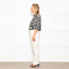 Max Mara Cream Black Floral Sleeveless Dress Plus Cropped Jacket