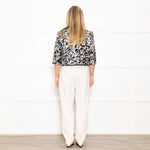 Max Mara Cream Black Floral Sleeveless Dress Plus Cropped Jacket