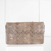 Salvatore Ferragamo Taupe  Ray Skin Clutch