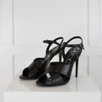 Gucci Black Leather Betsy Sandals