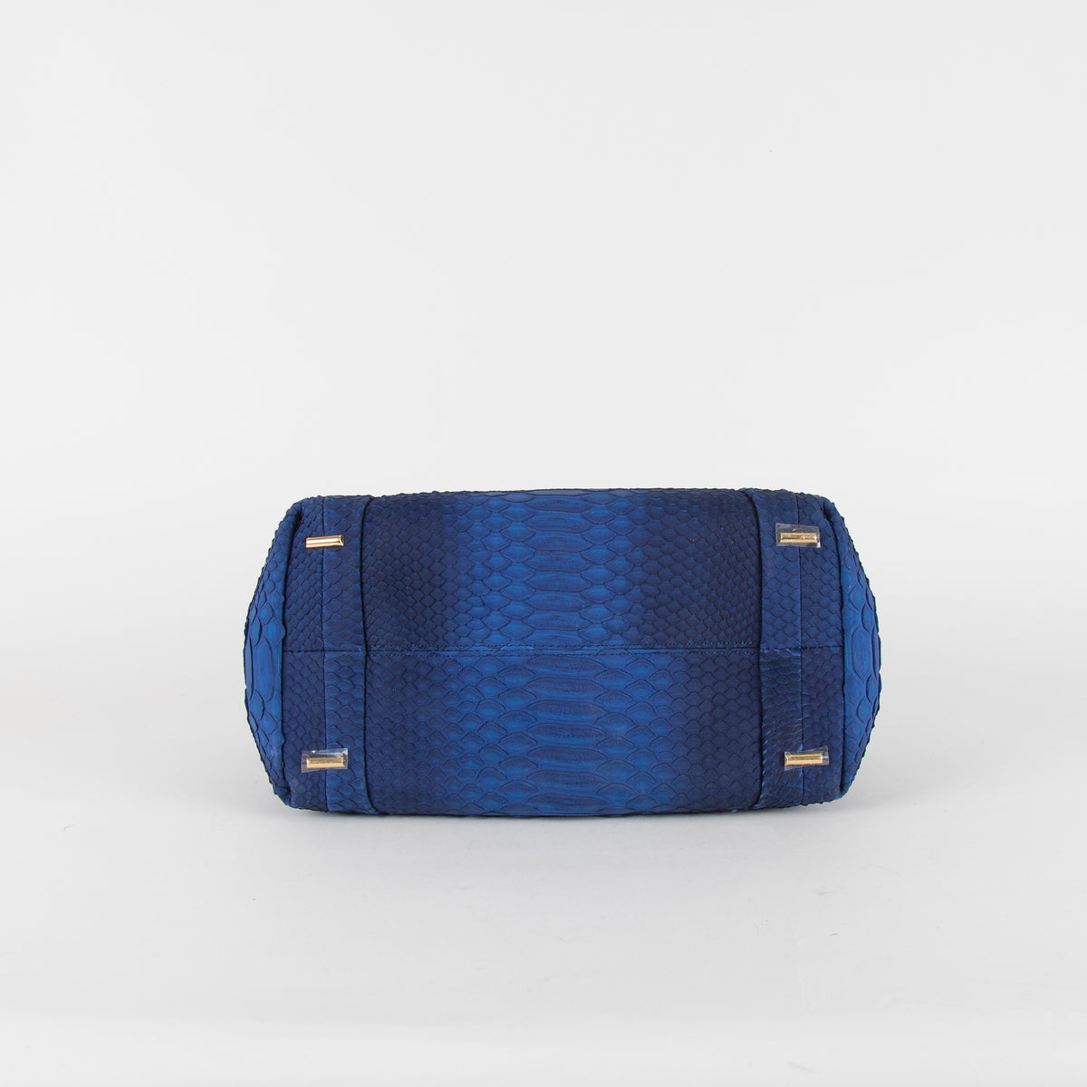Roland Mouret Electric Blue Python Top Handle Bag