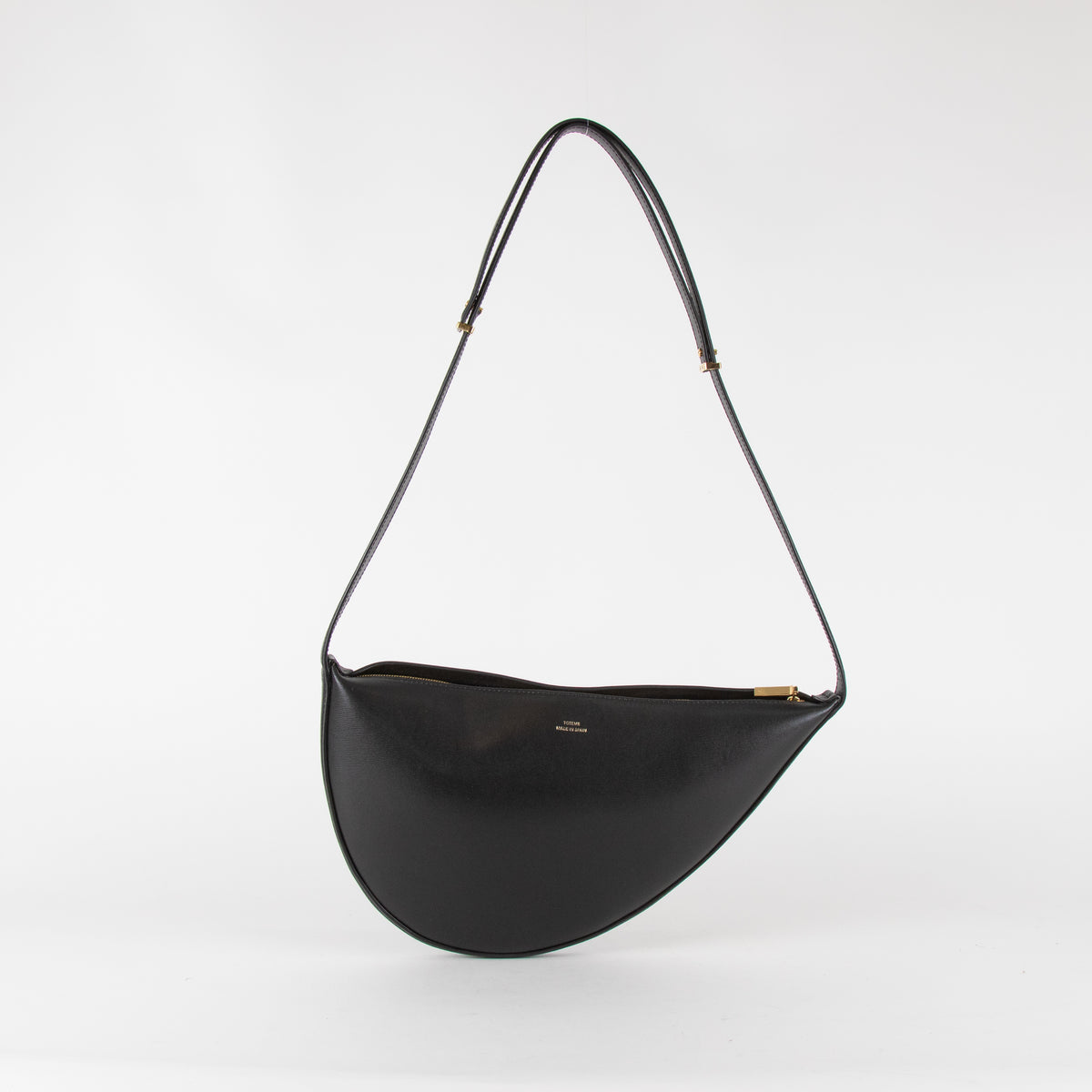 Toteme Black Leather Scooped Sling Bag