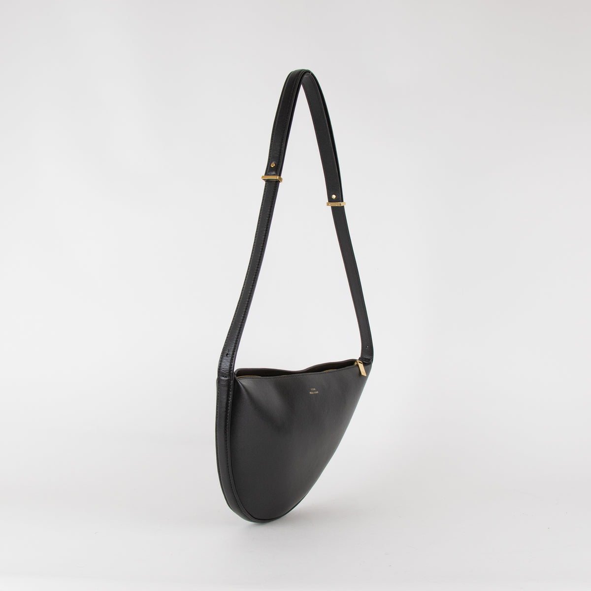 Toteme Black Leather Scooped Sling Bag