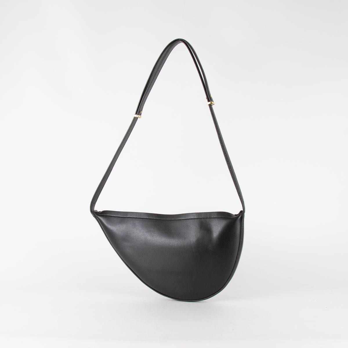 Toteme Black Leather Scooped Sling Bag