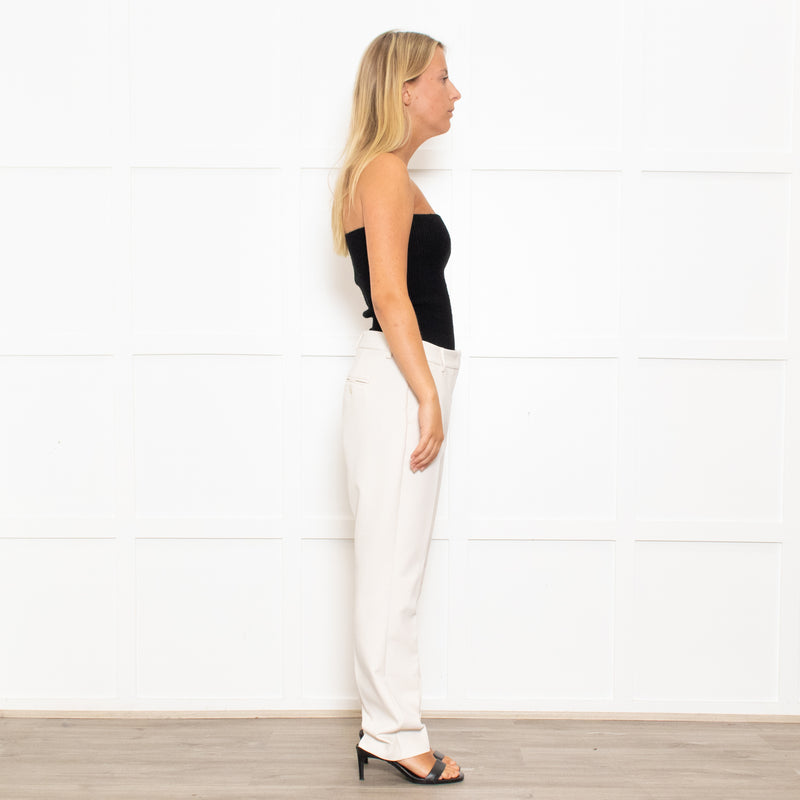Weekend Max Mara Cream Slim Leg Trousers