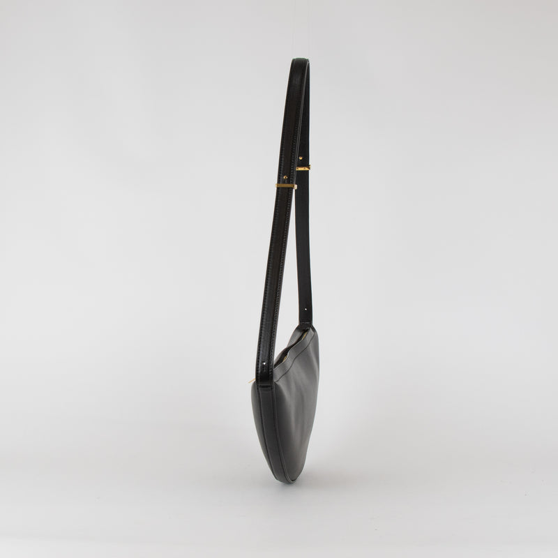 Toteme Black Leather Scooped Sling Bag