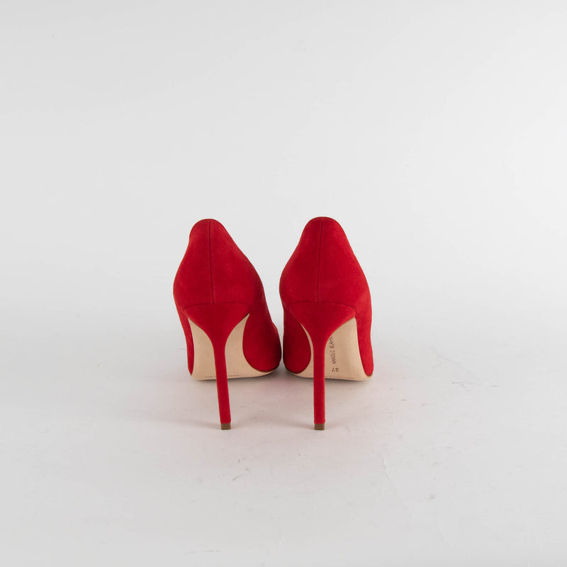 Manolo Blahnik Red Suede Classic Heeled Shoes