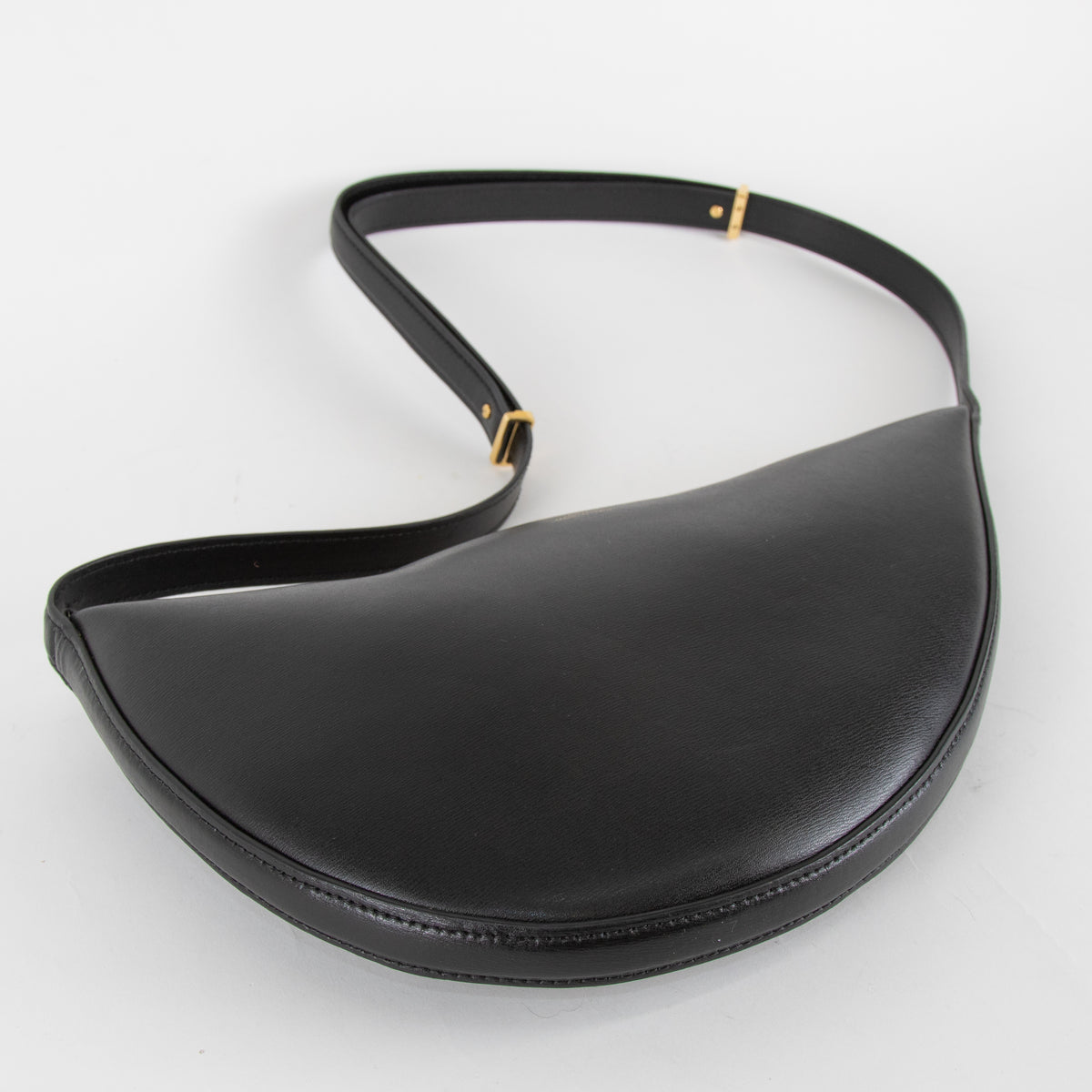 Toteme Black Leather Scooped Sling Bag