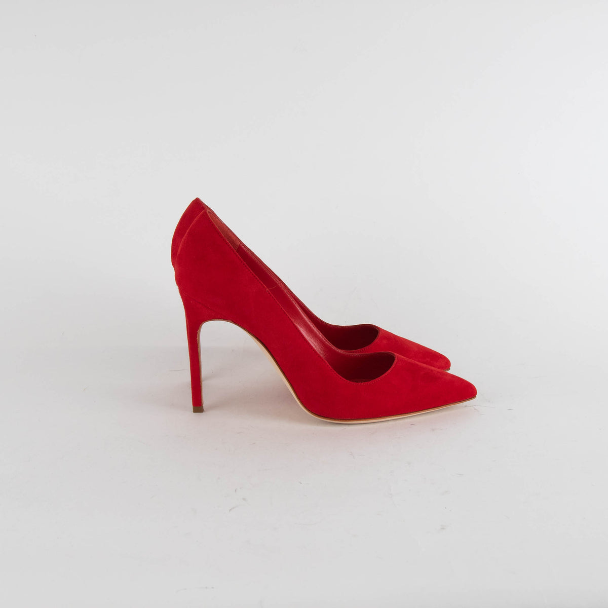 Manolo Blahnik Red Suede Classic Heeled Shoes