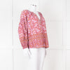 Boteh Lilac Red Cotton Peasant Top