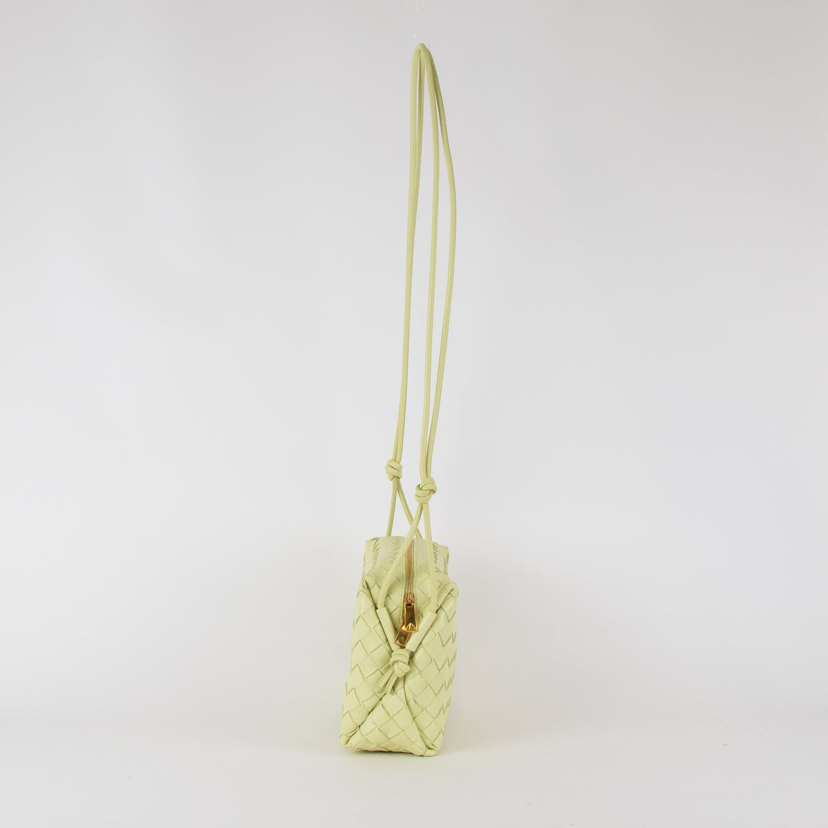 Bottega Veneta Lime Green Intrecciato Loop Camera Bag