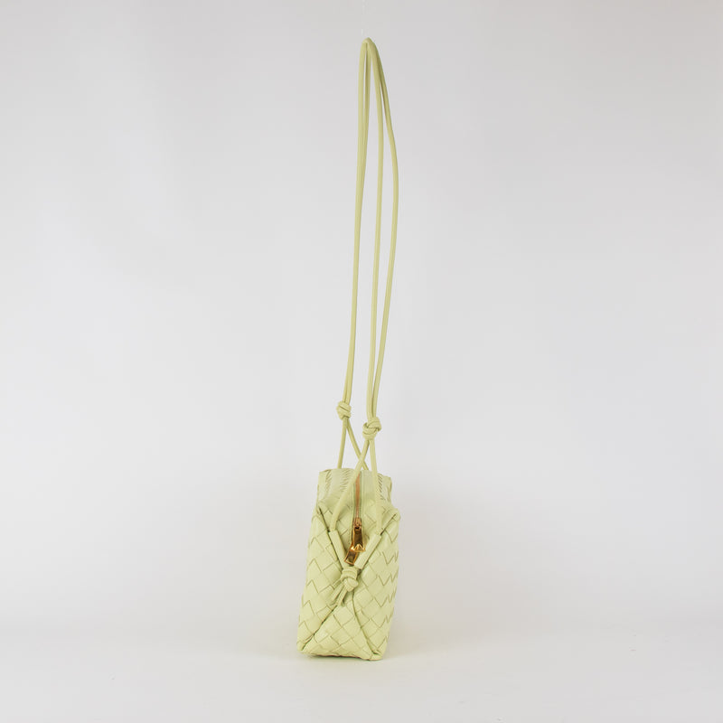 Bottega Veneta Lime Green Intrecciato Loop Camera Bag