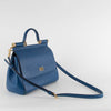 Dolce & Gabbana Blue Textured Leather Sicily Medium Bag