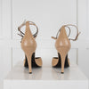 Balenciaga Beige Pointed Ankle Strap Heeled Shoes