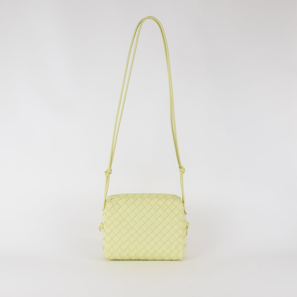 Bottega Veneta Lime Green Intrecciato Loop Camera Bag