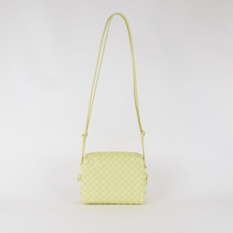 Bottega Veneta Lime Green Intrecciato Loop Camera Bag