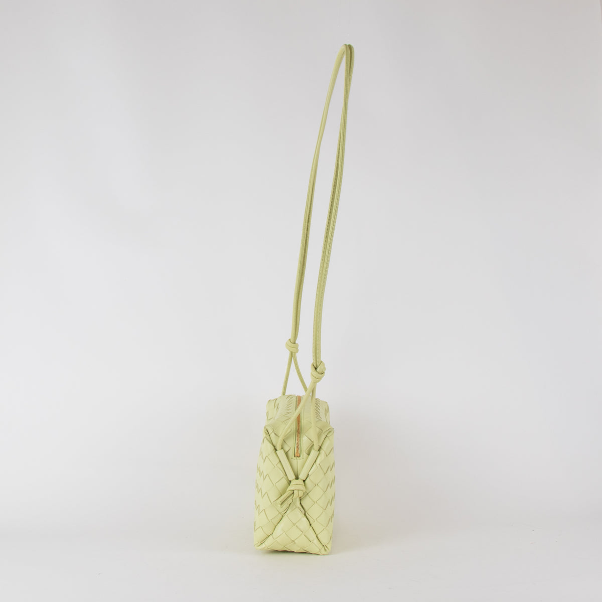 Bottega Veneta Lime Green Intrecciato Loop Camera Bag