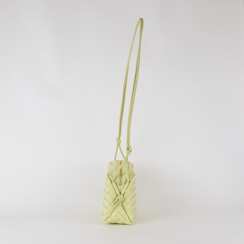 Bottega Veneta Lime Green Intrecciato Loop Camera Bag