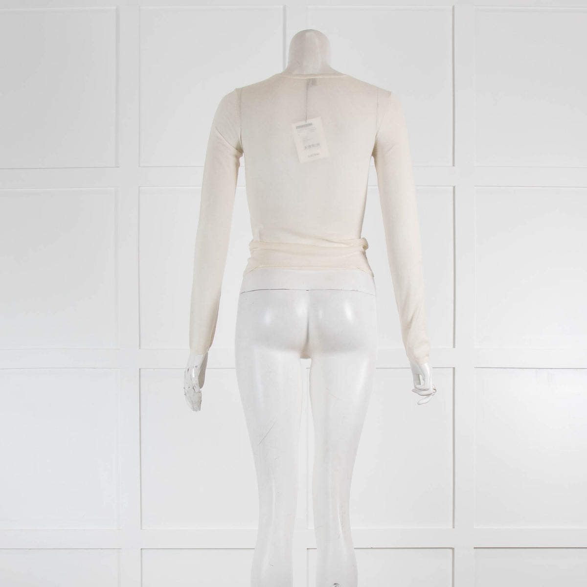 Toteme Cream Thin Cashmere Crewneck Top