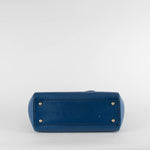 Dolce & Gabbana Blue Textured Leather Sicily Medium Bag