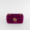 Gucci Purple Velvet Marmont Shoulder Flap Bag