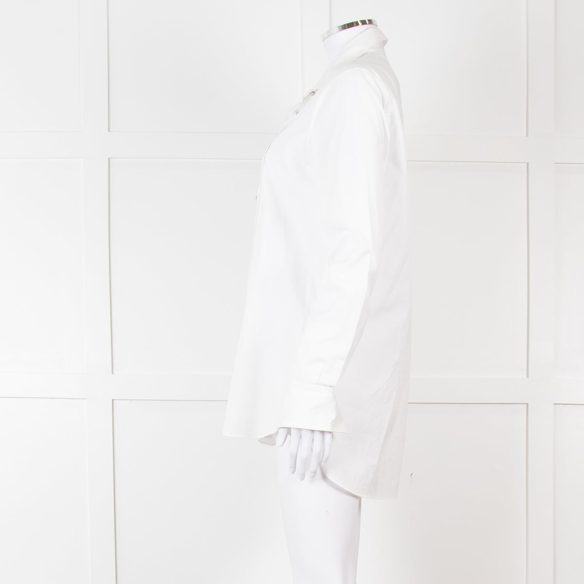 Ermanno Scervino White Silver Diamante Cotton Shirt