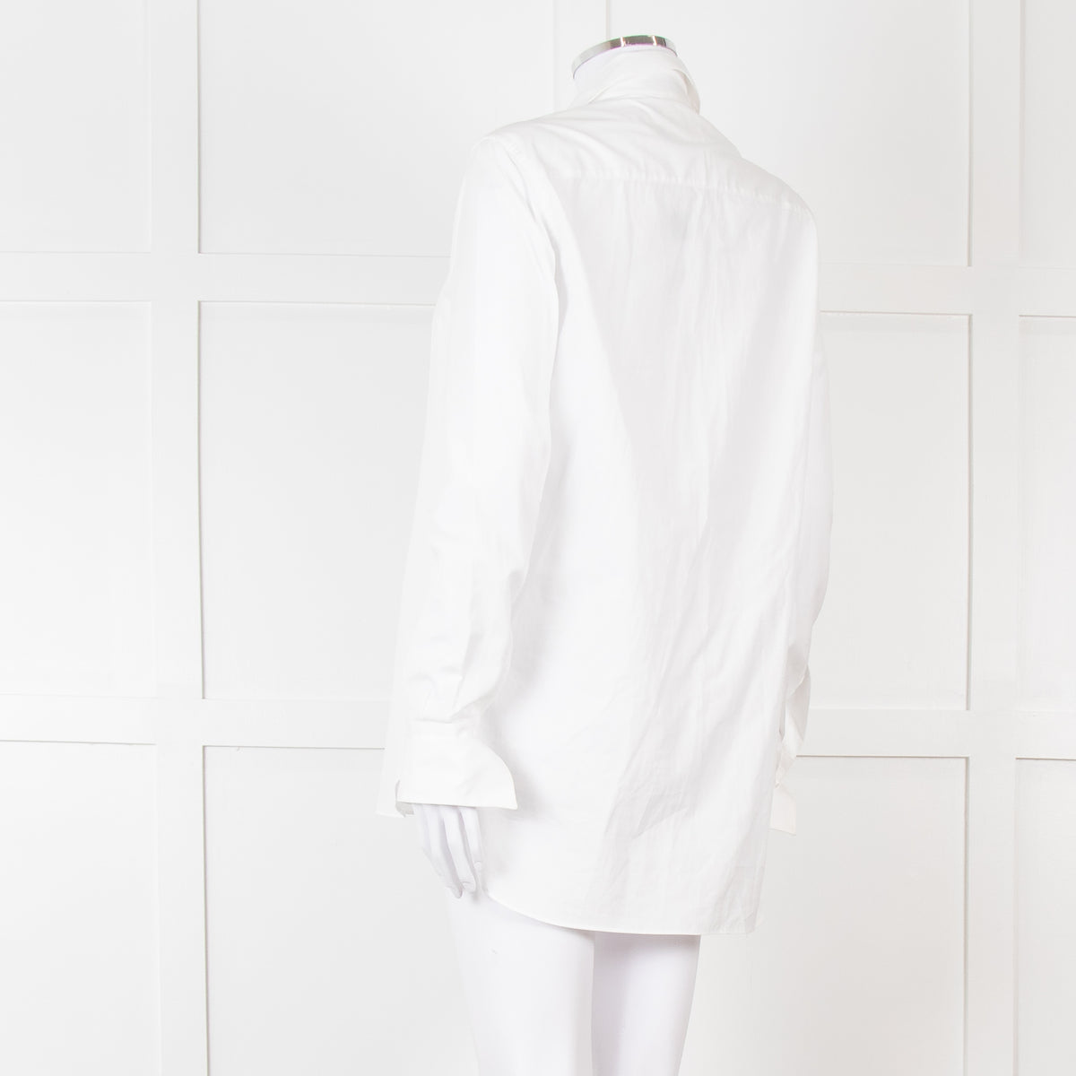 Ermanno Scervino White Silver Diamante Cotton Shirt