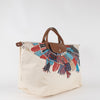 Longchamp Cream  Le Pliage Massai Collier Tote Bag