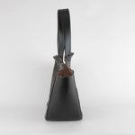 Alaia Black Laser Cut Leather Tote Bag