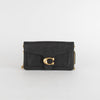 Coach Black Pebble Leather Tabby Chain Clutch