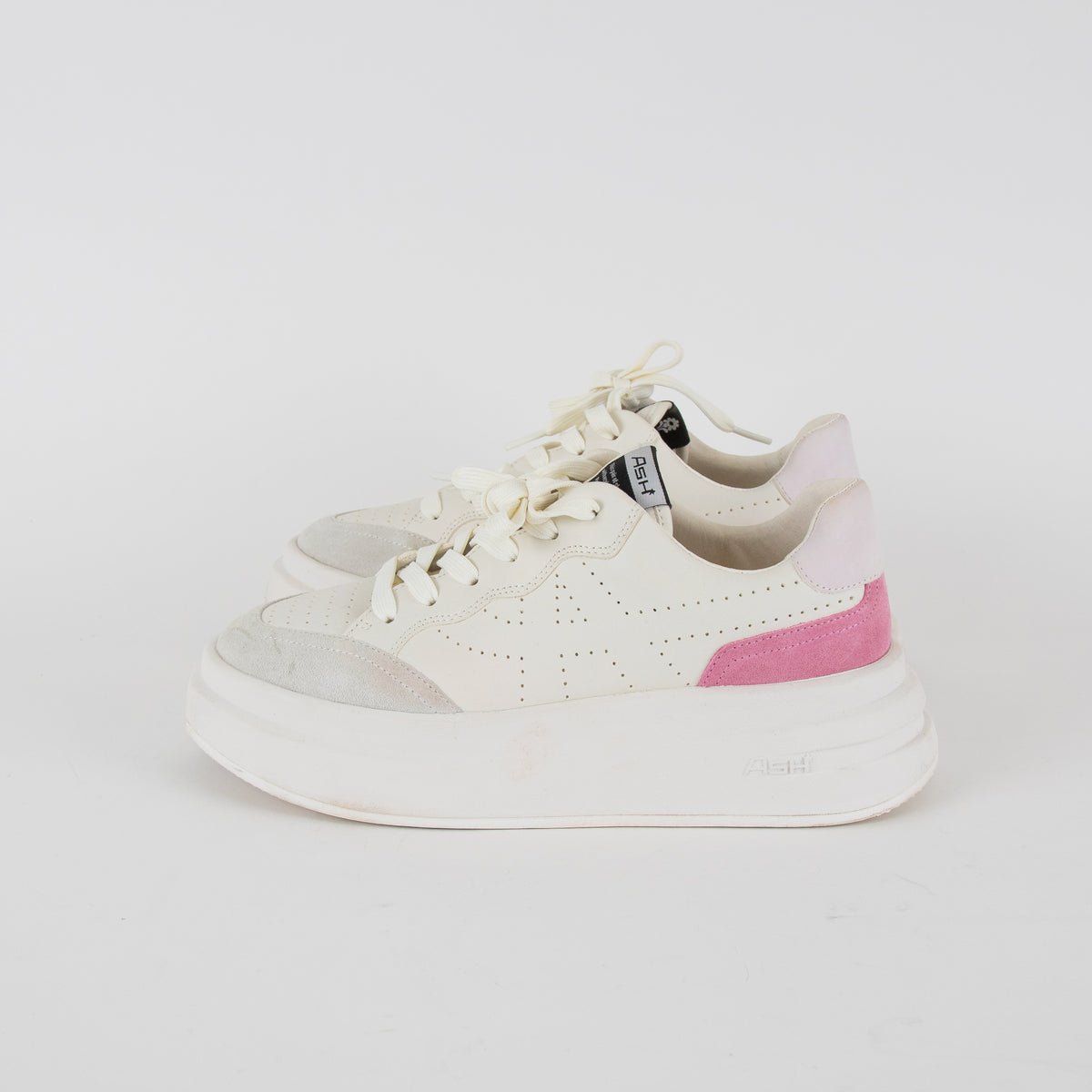 Ash White With Pink Heel Impuls Trainers