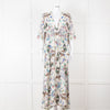 Lazul Cream Multicolour Floral & Zebra Print Long Kaftan