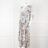 Lazul Cream Multicolour Floral & Zebra Print Long Kaftan