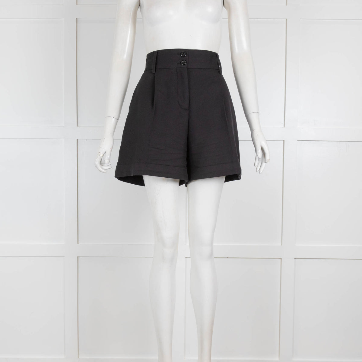 See By Chloe Black High Waist Shorts