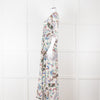 Lazul Cream Multicolour Floral & Zebra Print Long Kaftan