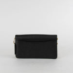 Coach Black Pebble Leather Tabby Chain Clutch
