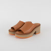 Robert Clergerie Tan Platform Sandal With Orange Stitching