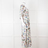 Lazul Cream Multicolour Floral & Zebra Print Long Kaftan