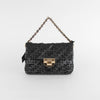 Nina Ricci Black Leather And Fabric Woven Small Shoulder Bag