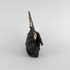 Nina Ricci Black Leather And Fabric Woven Small Shoulder Bag