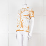 Proenza Schouler Cream Beige Tie Dye T-Shirt