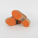 Robert Clergerie Tan Platform Sandal With Orange Stitching